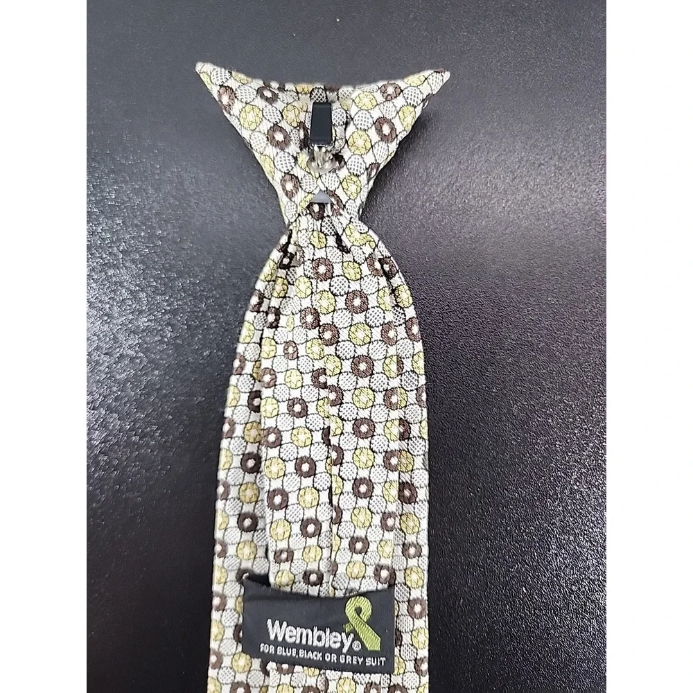 Vintage Wembley‎ Boys clip neck tie Geometric  Classic